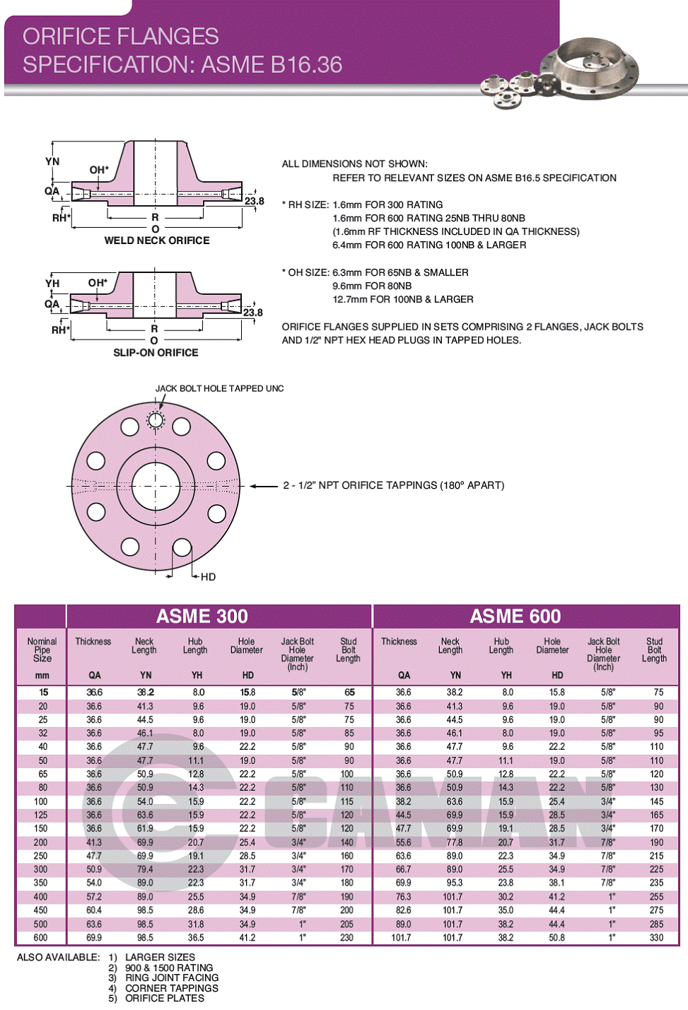 Orifice Flanges