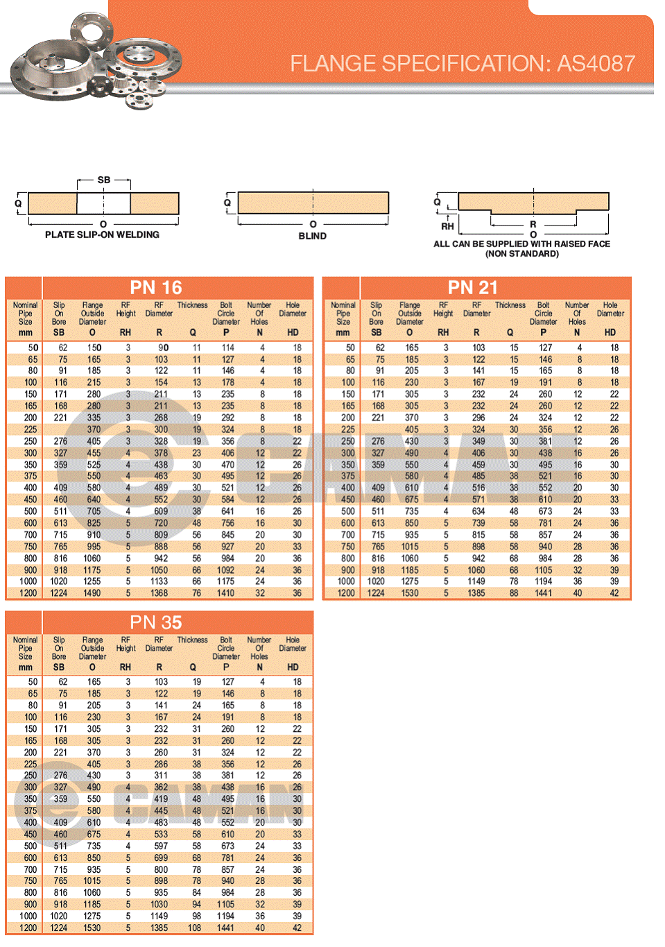 AS4087 Flanges